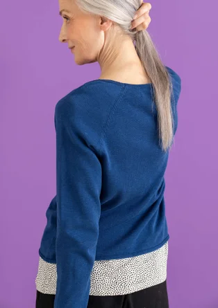 Tröja i ekologisk bomull/lyocell - indigoblå