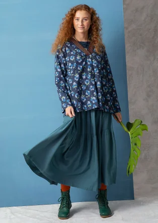 Blus "Andes" i ekologisk bomull - mörk indigo