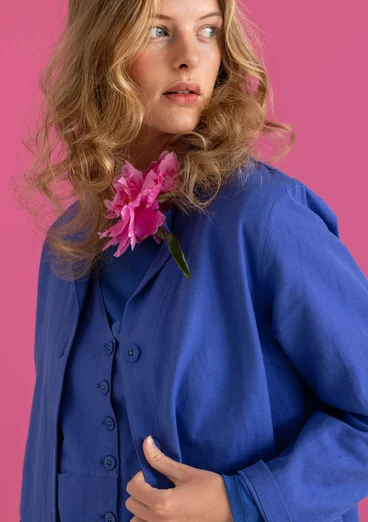 Vävd jacka ”Esme” i bomull/lin - lupin