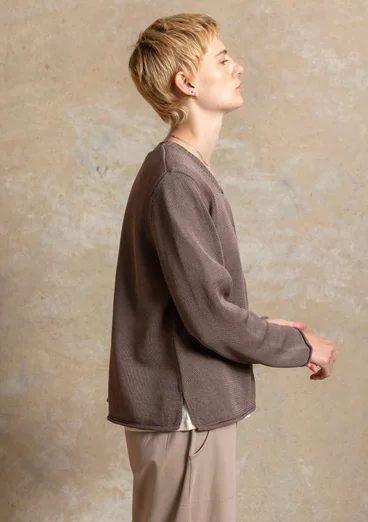 Kofta i återvunnen bomull - ljus potatis