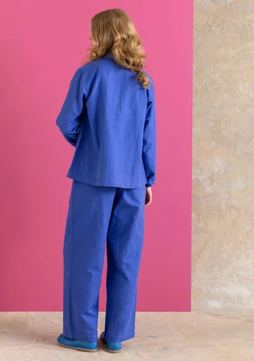 Vävd jacka ”Esme” i bomull/lin - lupin