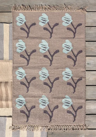 Matta "Wildflower" i ekologisk bomull - sandjord