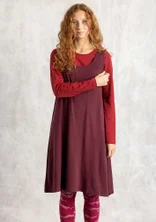 Trikåklänning i lyocell/elastan - aubergine