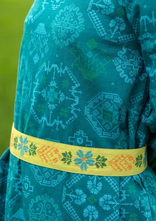 Mönstrat bälte "Cross" i eklogiskt bomull - ljus kryddgrön