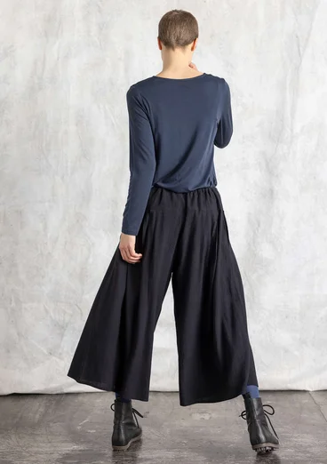 Trikåtop "Tina" i lyocell/elastan - bläck