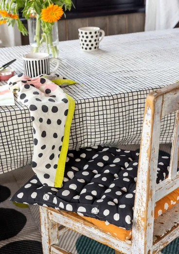 Sittdyna "Mary" i ekologisk bomull - svart