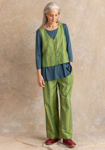 Trikåtop ”Ophelia” i ekologisk bomull/modal - indigogrön