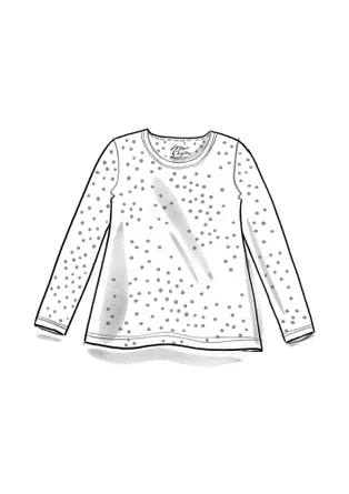 Trikåtop "Tina" i lyocell/elastan - puderlila/mönstrad