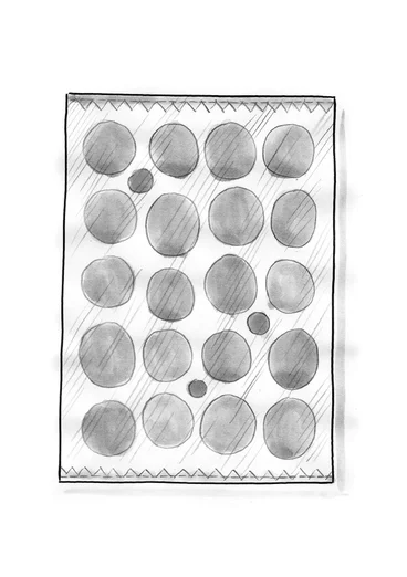 Matta "Mary" i ekologisk bomull och jute - malört