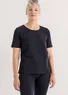 Trikåtop ”Eleonora” i ekologisk bomull/elastan (svart XXL)