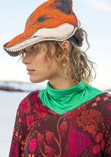 Trikåklänning "Yura" i ekologisk lyocell/elastan - aubergine