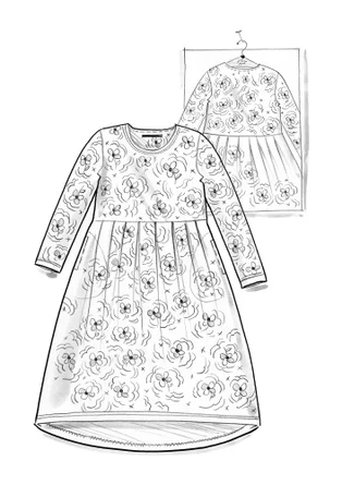 Trikåklänning "Amandine" i ekologisk bomull/modal - indigo