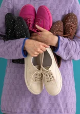 Tygsko ”Bianca” i ekologisk bomull - fjäder