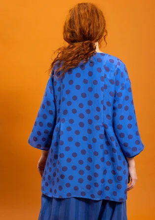 Vävd tunika "Maj" i lin/modal - safirblå