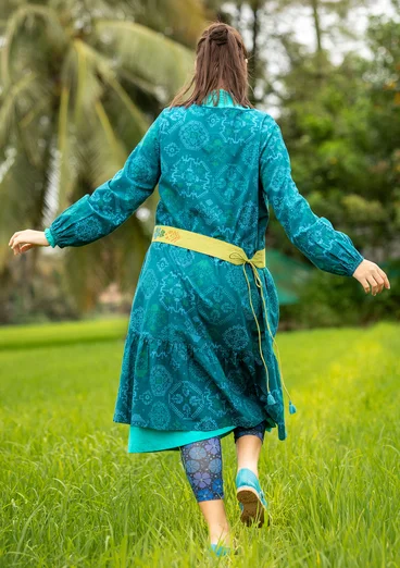 Mönstrade leggings "Cress" i lyocell/elastan - mörk indigo