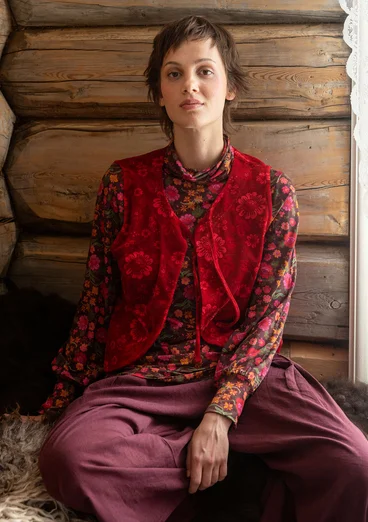 Top "Rosebay" i lyocell/elastan - aubergine