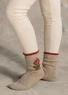 Stickade sockor "Arktis" i ull (ofärgad S/M)