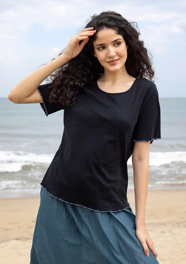 Top "Drop" i ekologisk bomull - svart
