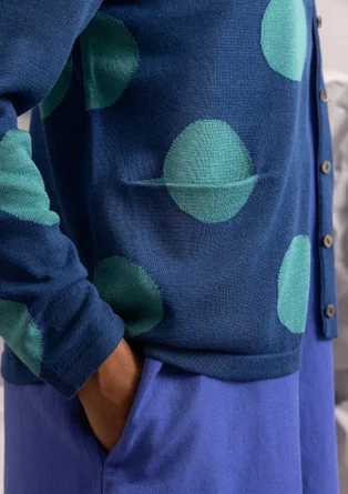 Kofta "Ina" i ekologisk bomull/lyocell - indigoblå