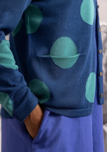 Kofta "Ina" i ekologisk bomull/lyocell - indigoblå