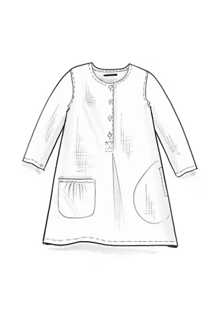 Vävd tunika i lin - svart