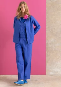 Vävd jacka ”Esme” i bomull/lin - lupin