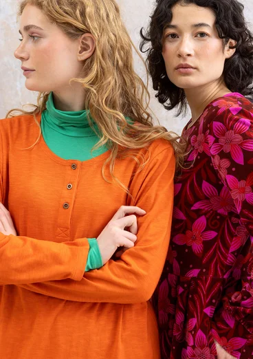 Trikåtunika "Alora" i ekologisk bomull - nypon