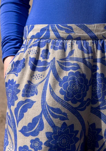 Vävd byxa "Moonlight" i viskos/lin - lupin