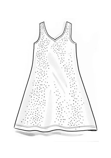 Slipklänning ”Bianca” i lyocell/elastan - blå topas/mönstrad