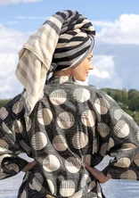 Duschhandduk "Sunset" i ekologisk bomull - svart