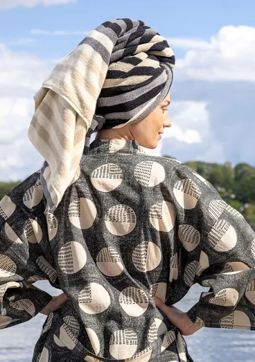 Duschhandduk "Sunset" i ekologisk bomull - svart