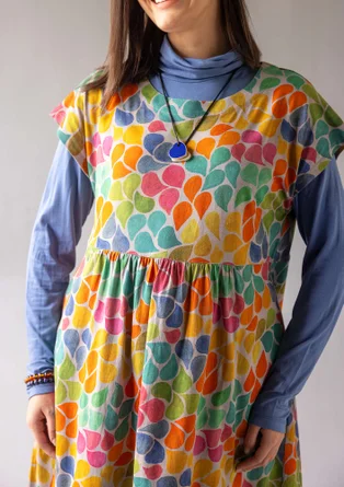 Trikåklänning "Cherie" i ekologisk bomull - duvgrå