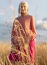 Vävda shorts  "Seraj" i lin (rosa begonia XL)