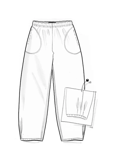 Trikåbyxa i viskos/elastan - fikon