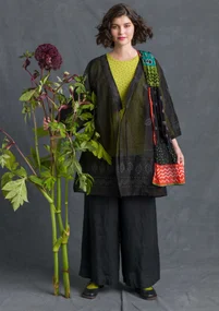 Kimono "Create" i bomull - svart