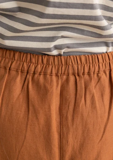 Vävd byxa ”Esme” i bomull/lin - ekollon