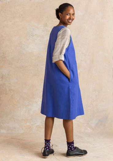 Vävd klänning ”Esme” i bomull/lin - lupin