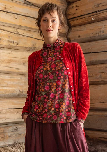 Top "Rosebay" i lyocell/elastan - aubergine