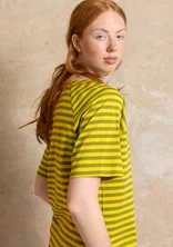 Basrands T-shirt i ekologisk bomull - grönpeppar/dijon