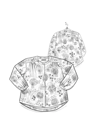 Blus "Fizz" i lin/modal - bläck