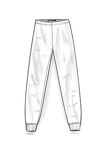 Trikåleggings i ekologisk bomullsrib - svart