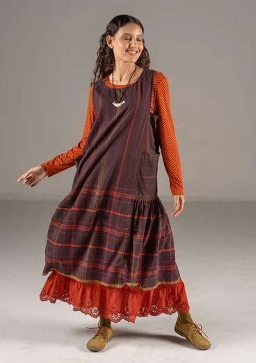 Vävd klänning "Kate" i ekologisk bomull - mullbär