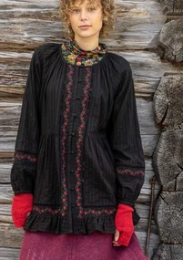 Torgvante "Forgetmenot" i alpackamix - papegojröd/melange