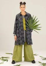 Blommig kappa "Cress" i ekologisk bomull - svart