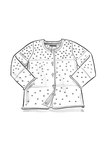 Kofta "Siv" i återvunnen/ekologisk bomull - svart