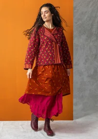 Kofta "Andes" i ekologisk/återvunnen bomull - aubergine