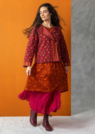 Kofta "Andes" i ekologisk/återvunnen bomull - aubergine