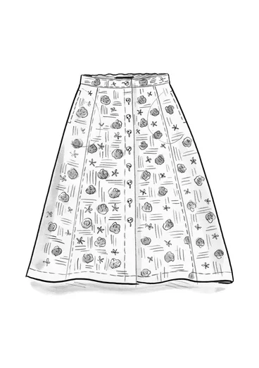 Vävd kjol "Gjusta" i ekologisk bomull - gammelrosa