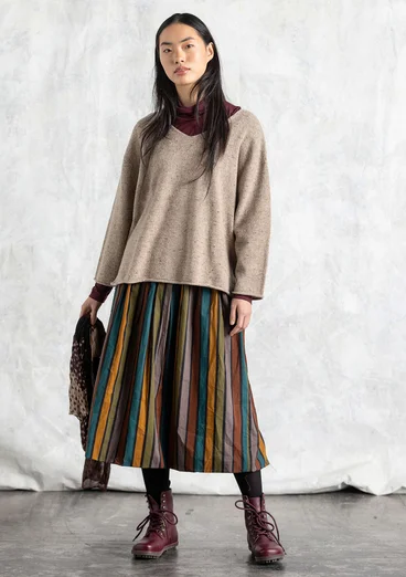 Nepströja i lammullsmix - mullvad/melange