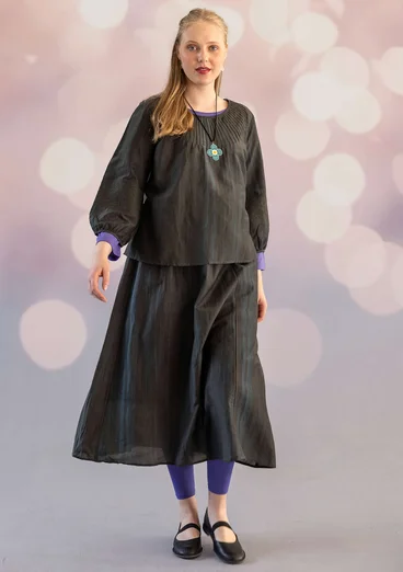 Blus "Melody" i ekologisk bomull/siden - agave